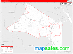 Jones County, NC Wall Map