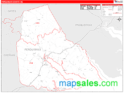 Perquimans County, NC Wall Map