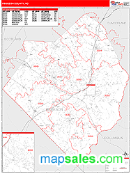 Robeson County, NC Zip Code Wall Map