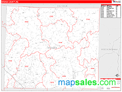 Stokes County, NC Zip Code Wall Map