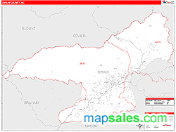 Swain County, NC Zip Code Wall Map