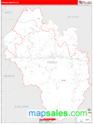 Yancey County, NC Zip Code Wall Map