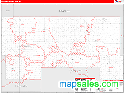 Bottineau County, ND Zip Code Wall Map