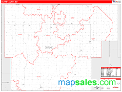 Burke County, ND Zip Code Wall Map