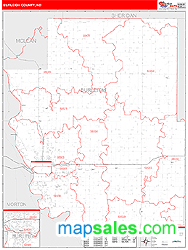 Burleigh County, ND Zip Code Wall Map