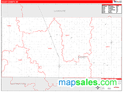 Dickey County, ND Zip Code Wall Map