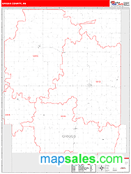 Griggs County, ND Zip Code Wall Map