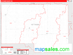 Hettinger County, ND Wall Map