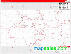 La Moure County, ND Zip Code Wall Map