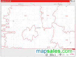 Logan County, ND Zip Code Wall Map