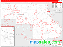 Morton County, ND Wall Map