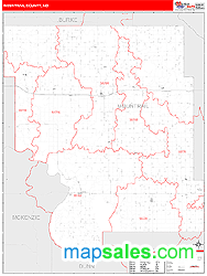 Mountrail County, ND Zip Code Wall Map