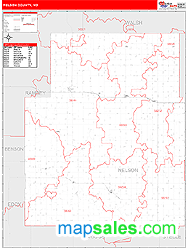 Nelson County, ND Zip Code Wall Map