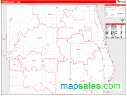 Pembina County, ND Wall Map