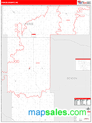 Pierce County, ND Zip Code Wall Map