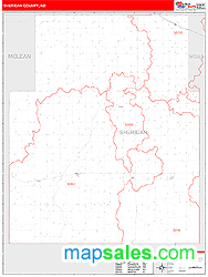 Sheridan County, ND Zip Code Wall Map