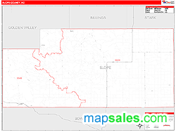 Slope County, ND Wall Map
