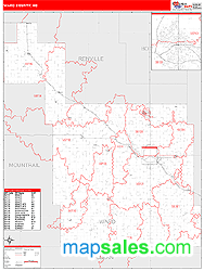 Ward County, ND Zip Code Wall Map