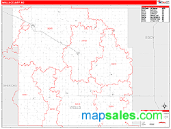 Wells County, ND Zip Code Wall Map