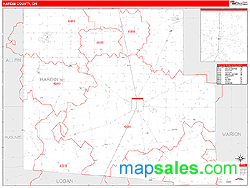 Hardin County, OH Zip Code Wall Map