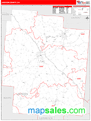 Jackson County, OH Wall Map