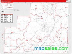 Medina County, OH Zip Code Wall Map