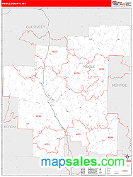 Noble County, OH Zip Code Wall Map