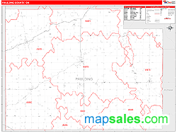 Paulding County, OH Zip Code Wall Map