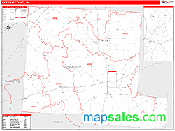 Pickaway County, OH Zip Code Wall Map