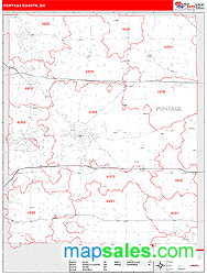 Portage County, OH Zip Code Wall Map