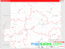 Putnam County, OH Wall Map