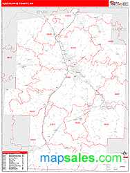 Tuscarawas County, OH Wall Map