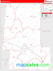 Union County, OH Wall Map