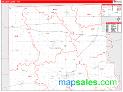 Williams County, OH Zip Code Wall Map