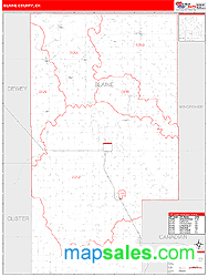 Blaine County, OK Zip Code Wall Map