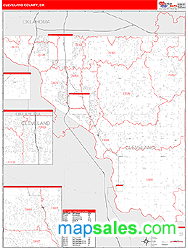 Cleveland County, OK Zip Code Wall Map