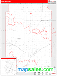 Craig County, OK Zip Code Wall Map