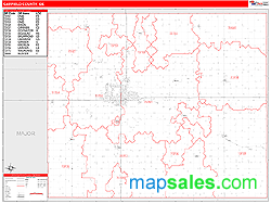 Garfield County, OK Zip Code Wall Map