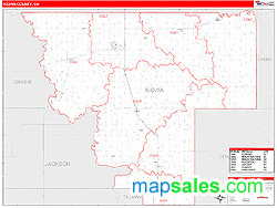 Kiowa County, OK Wall Map