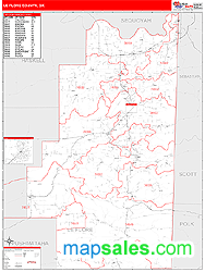 Le Flore County, OK Zip Code Wall Map