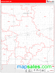 Lincoln County, OK Zip Code Wall Map