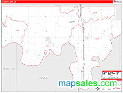 Love County, OK Zip Code Wall Map