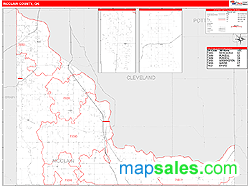 McClain County, OK Zip Code Wall Map