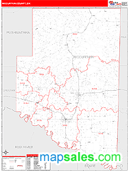McCurtain County, OK Wall Map
