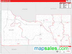 Major County, OK Wall Map