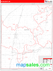 Mayes County, OK Zip Code Wall Map