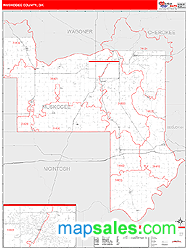 Muskogee County, OK Zip Code Wall Map