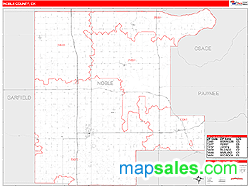 Noble County, OK Zip Code Wall Map