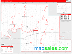 Okfuskee County, OK Zip Code Wall Map