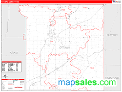 Ottawa County, OK Zip Code Wall Map